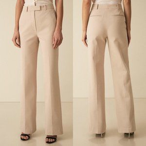Reiss Grace Wide Leg Trouser Pants Latte Size 2